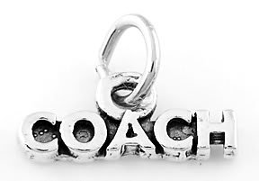 STERLING SILVER WORD COACH CHARM/ PENDANT