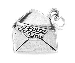 STERLING SILVER LOVER'S LOVE LETTER CHARM/PENDANT