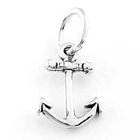 STERLING SILVER SMALL FAITH ANCHOR CHARM/PENDANT