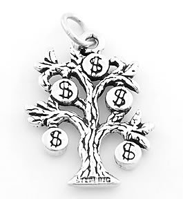 STERLING SILVER MONEY TREE CHARM/PENDANT