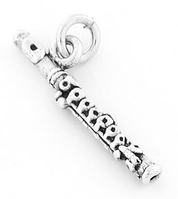 STERLING SILVER FLUTE CHARM/PENDANT