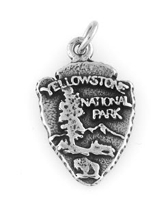 STERLING SILVER YELLOWSTONE NATIONAL PARK CHARM/PENDANT