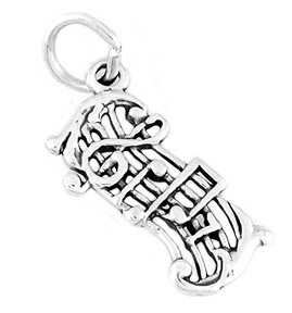 STERLING SILVER MUSICIAN'S MUSIC MEASURE CHARM/PENDANT