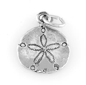 STERLING SILVER SAND DOLLAR CHARM/PENDANT