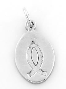STERLING SILVER CHRISTIAN FISH CHARM/PENDANT