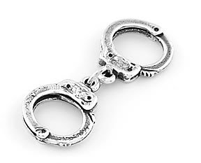 STERLING SILVER HANDCUFF CHARM/ PENDANT