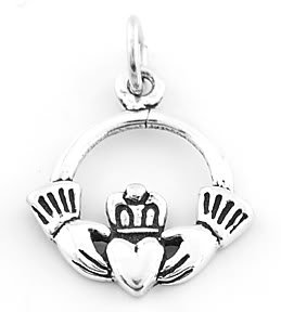 STERLING SILVER IRISH CLADDAGH CHARM/PENDANT