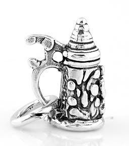 STERLING SILVER BEER STEIN / MUG CHARM/PENDANT