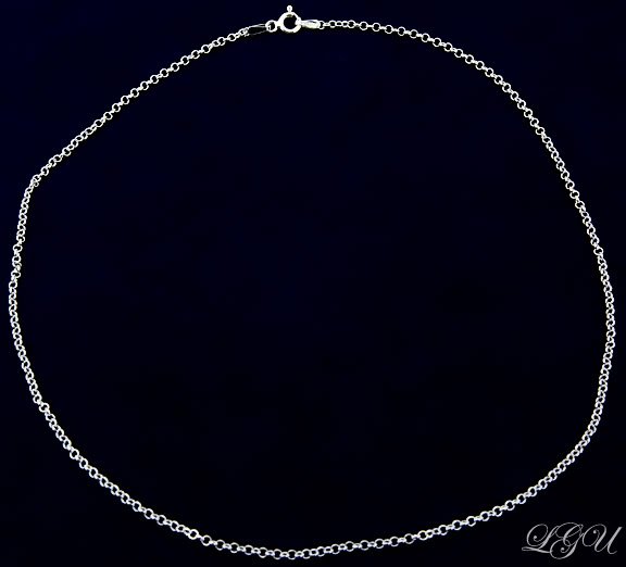 STERLING SILVER ITALIAN ROLO CHAIN NECKLACE 16" 2mm 040