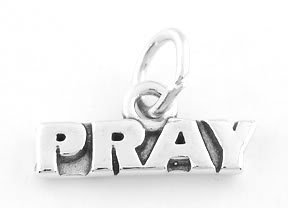 STERLING SILVER PRAY CHARM/PENDANT