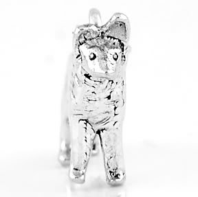 STERLING SILVER GERMAN SHEPHERD DOG CHARM/PENDANT