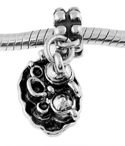 STERLING SILVER DANGLING 3D TEA POT SET EUROPEAN BEAD
