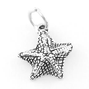 STERLING SILVER STARFISH CHARM/PENDANT