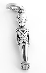 STERLING SILVER 3D ENGLISH SOLDIER CHARM/PENDANT