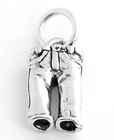 STERLING SILVER JEAN PANTS CHARM/PENDANT