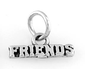 STERLING SILVER FRIENDS CHARM WITH 16" BOX CHAIN