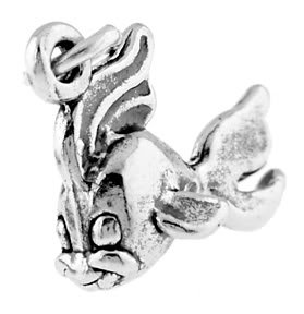 STERLING SILVER CUTE GOLDFISH W/ 16" SILVER BOX CHAIN