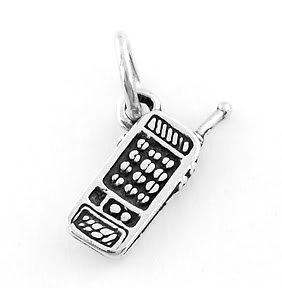 STERLING SILVER CELL PHONE CHARM/PENDANT