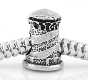 STERLING SILVER GUIDING LIGHTHOUSE EUROPEAN BEAD