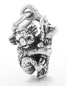 STERLING SILVER 3D KOALA BEAR CHARM/ PENDANT