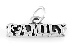 STERLING SILVER FAMILY CHARM WITH 16" BOX CHAIN