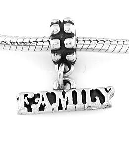 STERLING SILVER DANGLING FAMILY EUROPEAN STYLE BEAD
