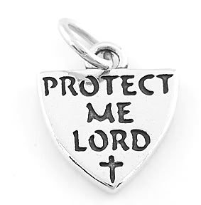 STERLING SILVER PROTECT ME LORD SHIELD CHARM/PENDANT