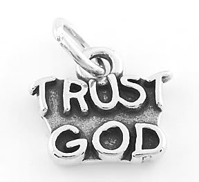 STERLING SILVER TRUST GOD CHARM/PENDANT