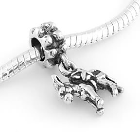STERLING SILVER DANGLING DONKEY EUROPEAN BEAD