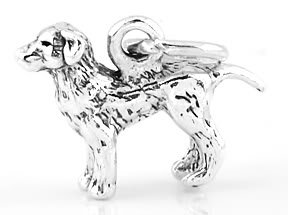 STERLING SILVER LABRADOR RETRIEVER DOG CHARM/PENDANT