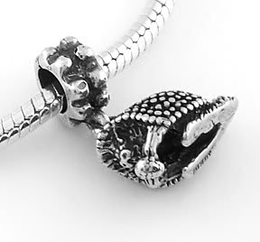 STERLING SILVER DANGLING PORCUPINE EUROPEAN BEAD