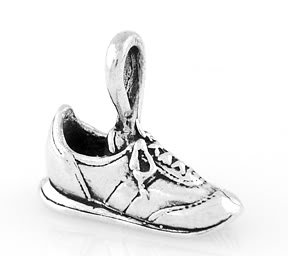 STERLING SILVER RUNNING / WALKING TENNIS SHOE CHARM