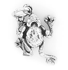 STERLING SILVER FROG CHARM/PENDANT
