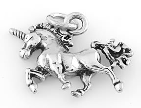 STERLING SILVER MYSTICAL UNICORN 3D CHARM/PENDANT