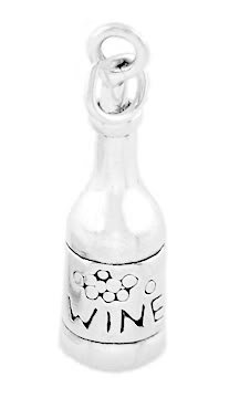 STERLING SILVER WINE BOTTLE CHARM/PENDANT