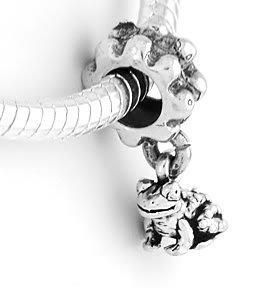 STERLING SILVER DANGLE FROG EUROPEAN BEAD