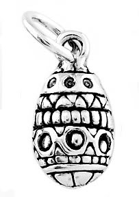 STERLING SILVER DECORATIVE EASTER EGG CHARM/PENDANT
