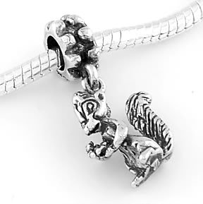 STERLING SILVER DANGLE SKUNK EUROPEAN BEAD