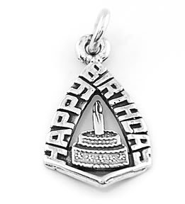 STERLING SILVER HAPPY BIRTHDAY CHARM/ PENDANT
