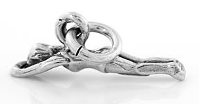 STERLING SILVER 3D FEMALE SWIMMER/DIVER CHARM/ PENDANT