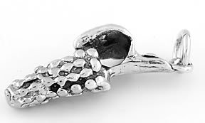 STERLING SILVER GRAPES BUNDLE WITH LEAF CHARM/PENDANT