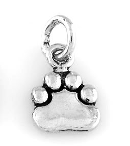 STERLING SILVER SMALL PAW PRINT CHARM/PENDANT