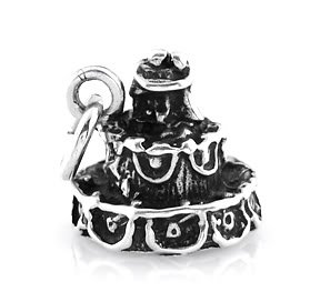 STERLING SILVER BRIDAL WEDDING CAKE CHARM/PENDANT