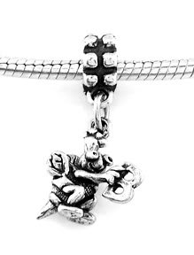 STERLING SILVER DANGLING SPELLING BEE EUROPEAN BEAD