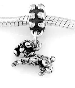 STERLING SILVER DANGLING RAM EUROPEAN BEAD