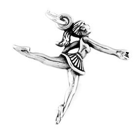 STERLING SILVER LEAPING BALLERINA CHARM