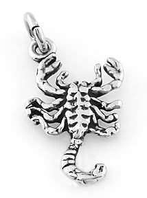 STERLING SILVER SCORPION CHARM/PENDANT
