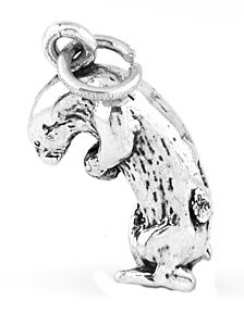 STERLING SILVER SEA OTTER 3D CHARM/PENDANT