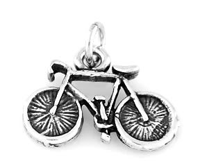 STERLING SILVER BICYCLE CHARM WITH 16" BOX CHAIN