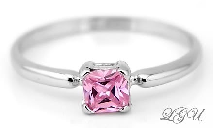 STERLING SILVER OCTOBER BIRTHSTONE CZ CHILD RING SZ 5
